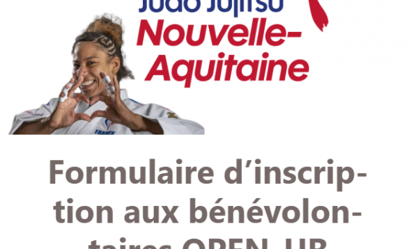 Appel à bénévoles Open Jui-Jitsu Brésilien Lormont